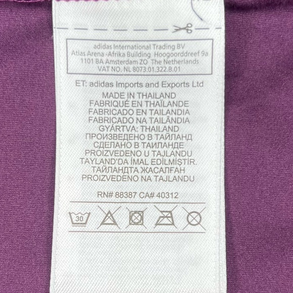 Adidas top women medium spaghetti strap racerback tank purple - Picture 5 of 8